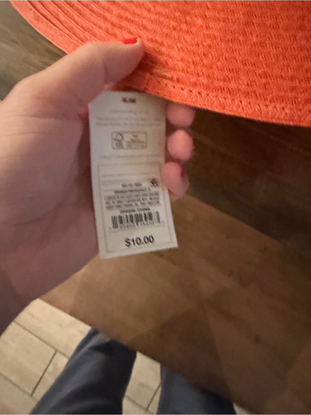 Shade & Shore Wide-Brim Floppy Sun Hat in Orange OS - Picture 7 of 10